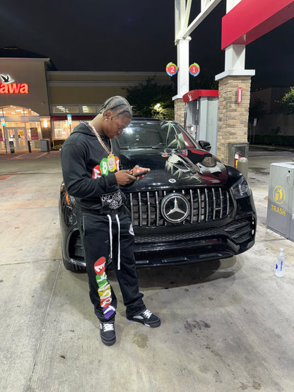Velour Noir Sweatpants (XL)