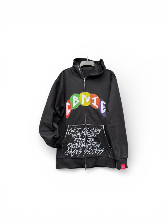 Velour Noir Hoodie (M)